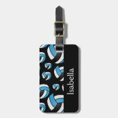 Blue Volleyball Sport Pattern Bagagelabel (Voorkant verticaal)