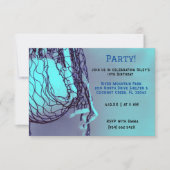 Blue Volleyball Verjaardag Kaart (Voorkant)