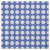 Blue Volleyball Wood Floor Pattered Stof (Swatch)