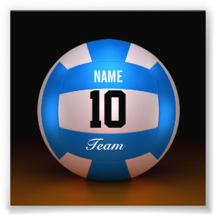 Blue Volleybalteam Foto Afdruk