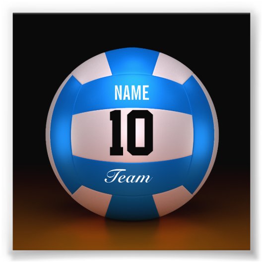 Blue Volleybalteam Foto Afdruk (Voorkant)