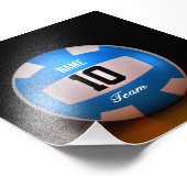 Blue Volleybalteam Foto Afdruk (Hoek)