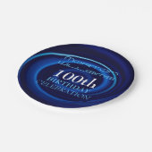 Blue Vortex 100th Birthday Celebration Paper Bord (Gekanteld)