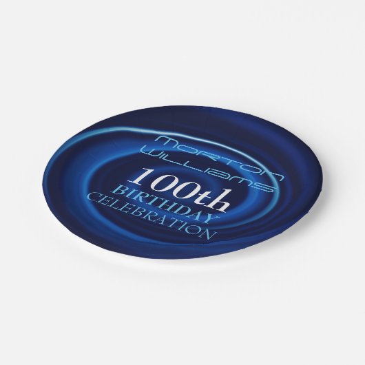 Blue Vortex 100th Birthday Celebration Paper Bord (Gekanteld)