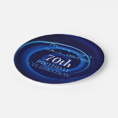 Blue Vortex 70th Birthday Celebration Paper Bord (Gekanteld)