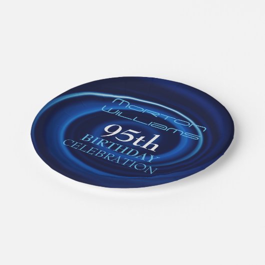 Blue Vortex 95th Birthday Celebration Paper Bord (Gekanteld)