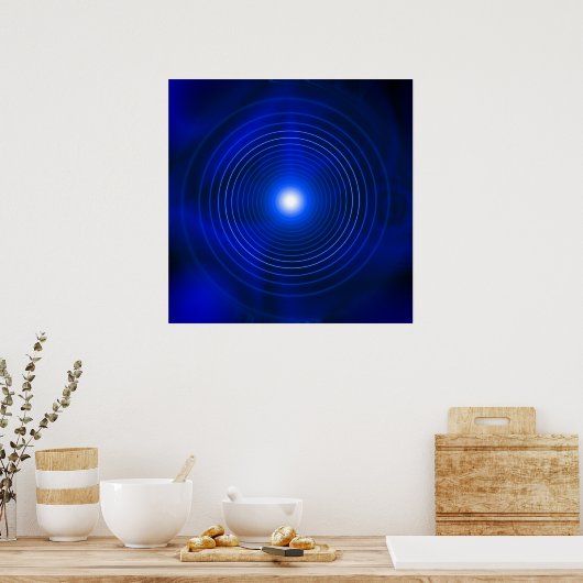 Blue Vortex Poster (Keuken)