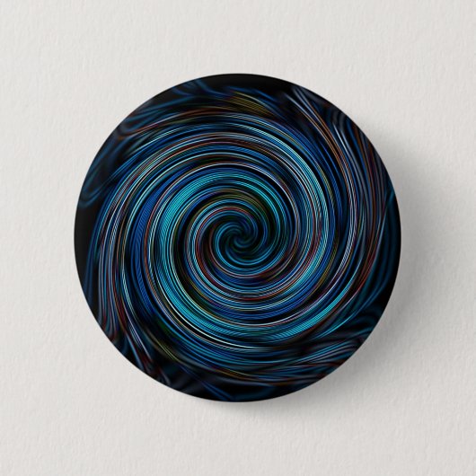 Blue Vortex Spiral Ronde Button 5,7 Cm (Voorkant)