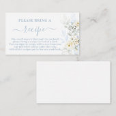 Blue Vrijgezellenfeest Recept Kaart Aanvraag (Voorkant / Achterkant)