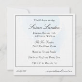 Blue Vrijgezellenfeest Wedding Invitation Kaart (Achterkant)