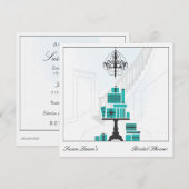 Blue Vrijgezellenfeest Wedding Invitation Kaart (Voorkant / Achterkant)