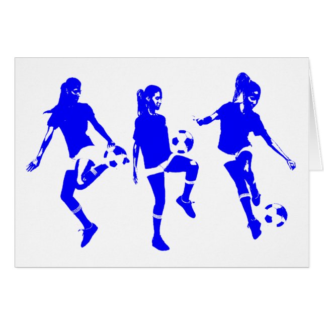 Blue Vrouw Soccer Skills (Voorkant Horizontaal)