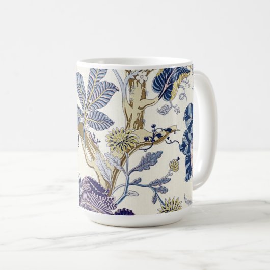 Blue W.Morris Floral Pattern Mok (Voorkant rechts)