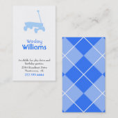 Blue Wagon Children Play Date Kaart Contactkaartje (Voorkant / Achterkant)