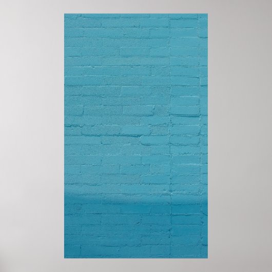 BLUE WALL BRICKS POSTER (Voorkant)