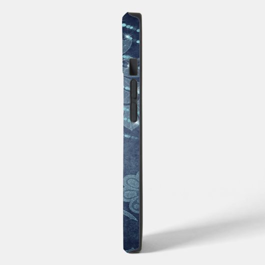 Blue Wallpaper Floral String LIghts Pattern Case-Mate iPhone Case (Achterkant / Links)