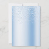 Blue Wandelwagen Baby shower Invitation Kaart (Achterkant)