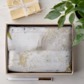 Blue Warbler Bird Butterfly Music Gold ontkoppelin Tissuepapier (Geschenk)