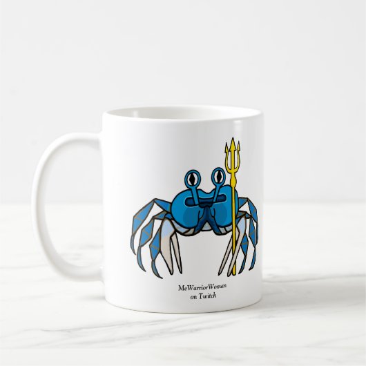 Blue Warrior Crab, MeWarriorVrouw op Twitch Koffiemok (Links)