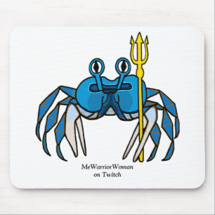 Blue Warrior Crab, MeWarriorVrouw op Twitch Muismat