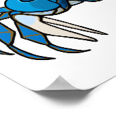 Blue Warrior Crab, MeWarriorVrouw op Twitch Poster (Hoek)