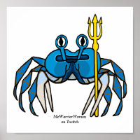 Blue Warrior Crab, MeWarriorVrouw op Twitch