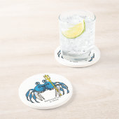 Blue Warrior Crab, MeWarriorVrouw op Twitch Zandsteen Onderzetter (Zijkant)