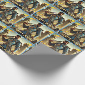 Blue Warrior Purim Wrapping Paper 2 Cadeaupapier (Hoek)