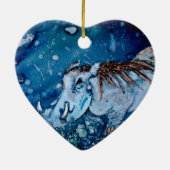 Blue Warthog Keramisch Ornament (Achterkant)