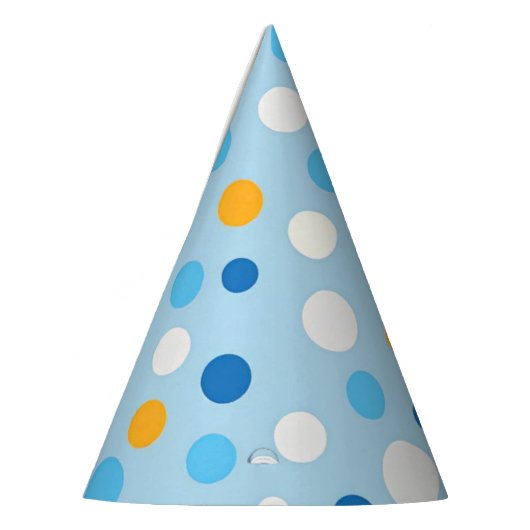 Blue Wash Stippen Party Pet Feesthoedjes (Links)