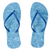 Blue Water Aqua Elegante Sjabloon Adult Slim Strap Teenslippers (Voetbed)