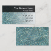 Blue Water Background Pool Service Swimming Lesson Visitekaartje (Voorkant / Achterkant)