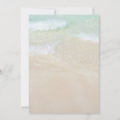 Blue Water Beach Ceremony Wedding Monogram Invites Kaart (Achterkant)