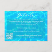 Blue Water Beach & Destination Wedding Ocean Theme Informatiekaartje (Voorkant)