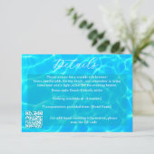 Blue Water Beach & Destination Wedding Ocean Theme Informatiekaartje (Staand voorkant)