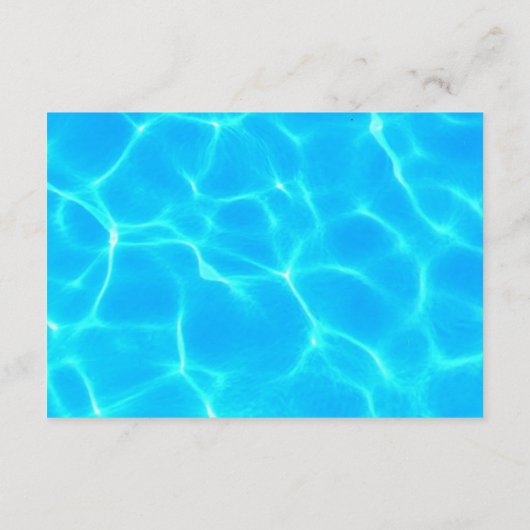 Blue Water Beach & Destination Wedding Ocean Theme Informatiekaartje (Achterkant)