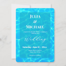 Blue Water Beach & Destination Wedding Ocean Theme Kaart