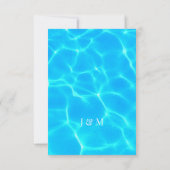 Blue Water Beach & Destination Wedding Ocean Theme RSVP Kaartje (Achterkant)