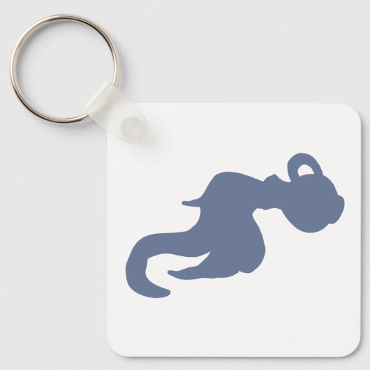 Blue Water Bearer Zodiac Keychain – Cool Aquarius  (Voorkant)
