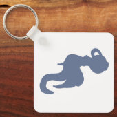 Blue Water Bearer Zodiac Keychain – Cool Aquarius  (Voorkant)