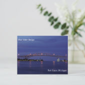 Blue Water Bridge schemerkaart Briefkaart (Staand voorkant)