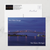 Blue Water Bridge schemerkaart Briefkaart (Voorkant / Achterkant)