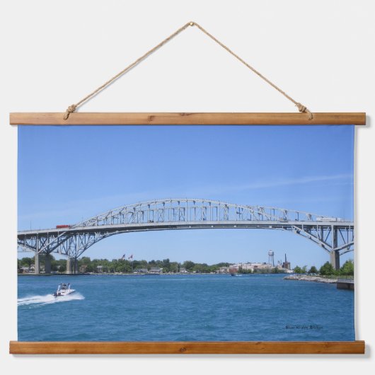 Blue Water-brug Hangend Wandkleed (Voorkant)