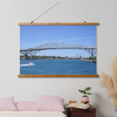 Blue Water-brug Hangend Wandkleed (Slaapkamer)