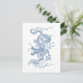 Blue Water Dragon 2012 Briefkaart (Staand voorkant)