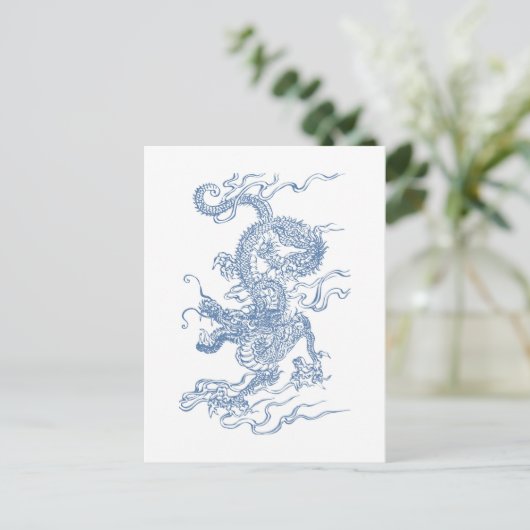 Blue Water Dragon 2012 Briefkaart (Staand voorkant)