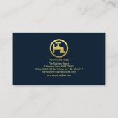 Blue Water Drop Special Gold Plumbing Button Visitekaartje (Achterkant)