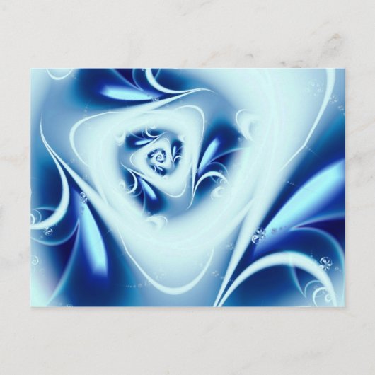 Blue Water Fine Fractal Art Briefkaart (Voorkant)