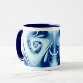 Blue Water Fine Fractal Art Mok (Voorkant links)