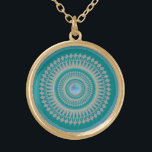 Blue Water Jewel in Turquoise en Gold Ketting<br><div class="desc">Blue Water Jewel in Turquoise en Gold Ketting</div>